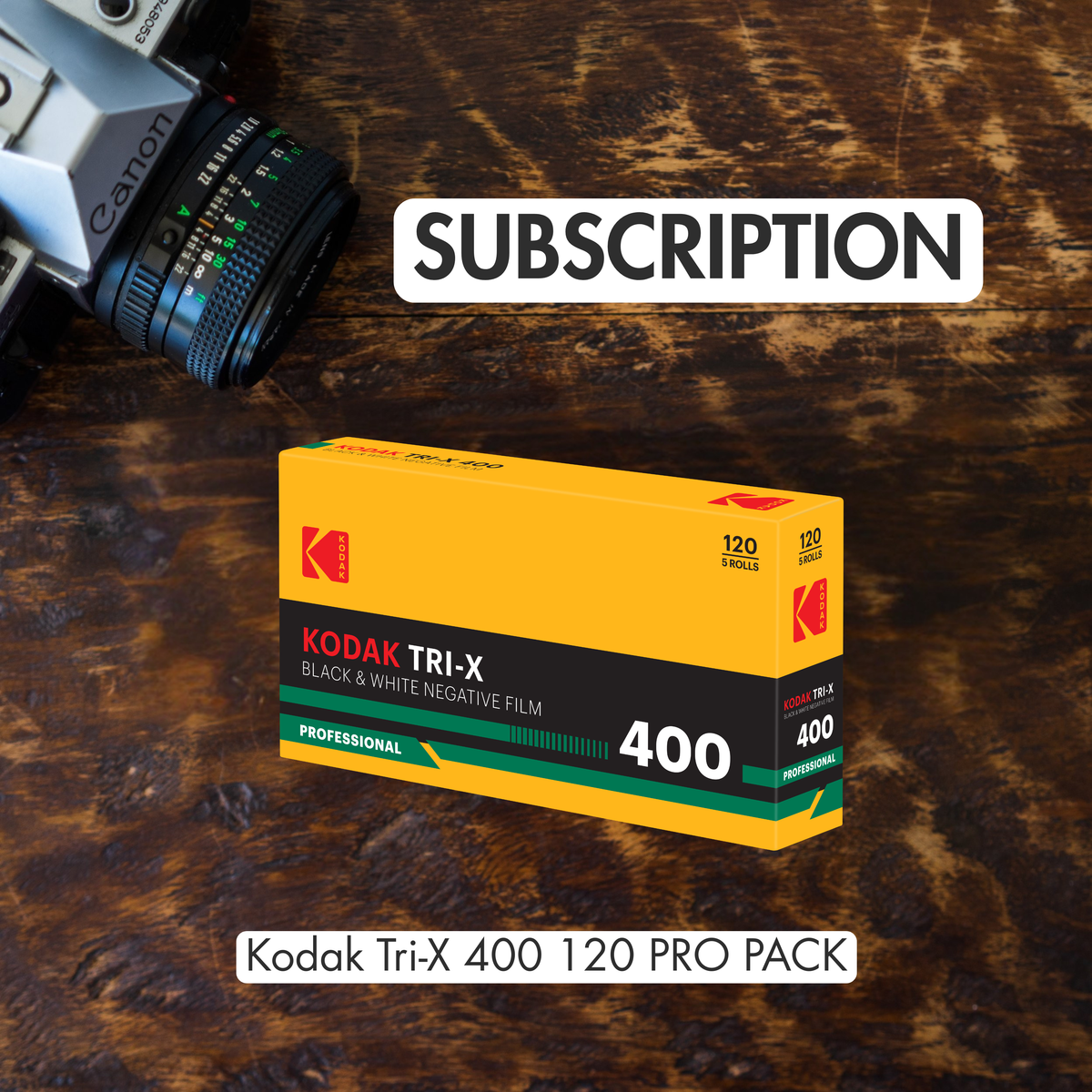 *SUBSCRIPTION*  Tri-X 400 Black and White Negative Film 120 Pro Pack with $50 Lab Credit Included