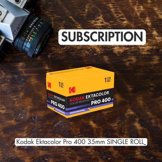 *SUBSCRIPTION*  Kodak Ektacolor Pro 400 Color Negative Film 35mm 36exp roll with $10 Lab Credit Included