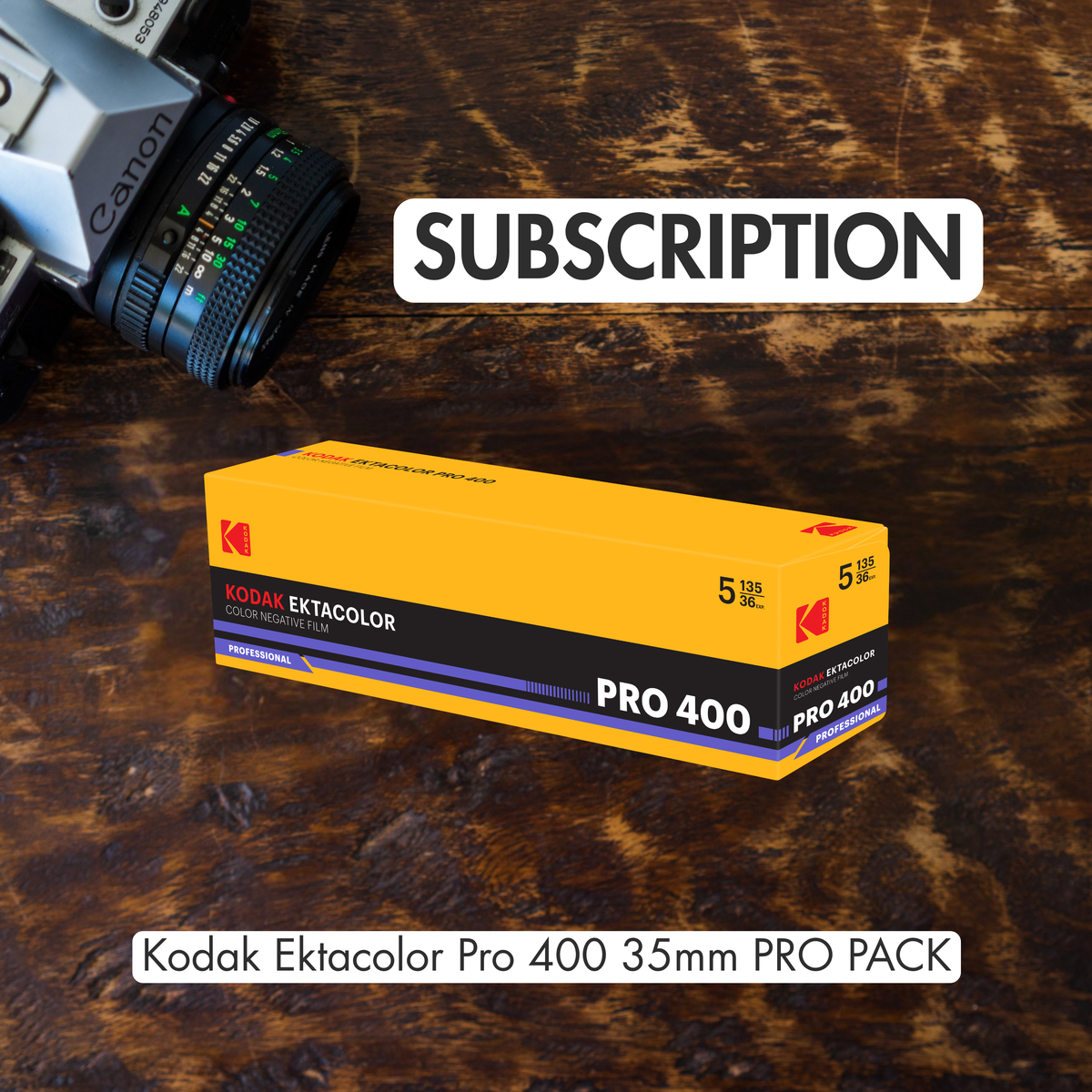 *SUBSCRIPTION*  Kodak Ektacolor Pro 400 Color Negative Film 35mm 36exp 5 pack with $50 Lab Credit Included