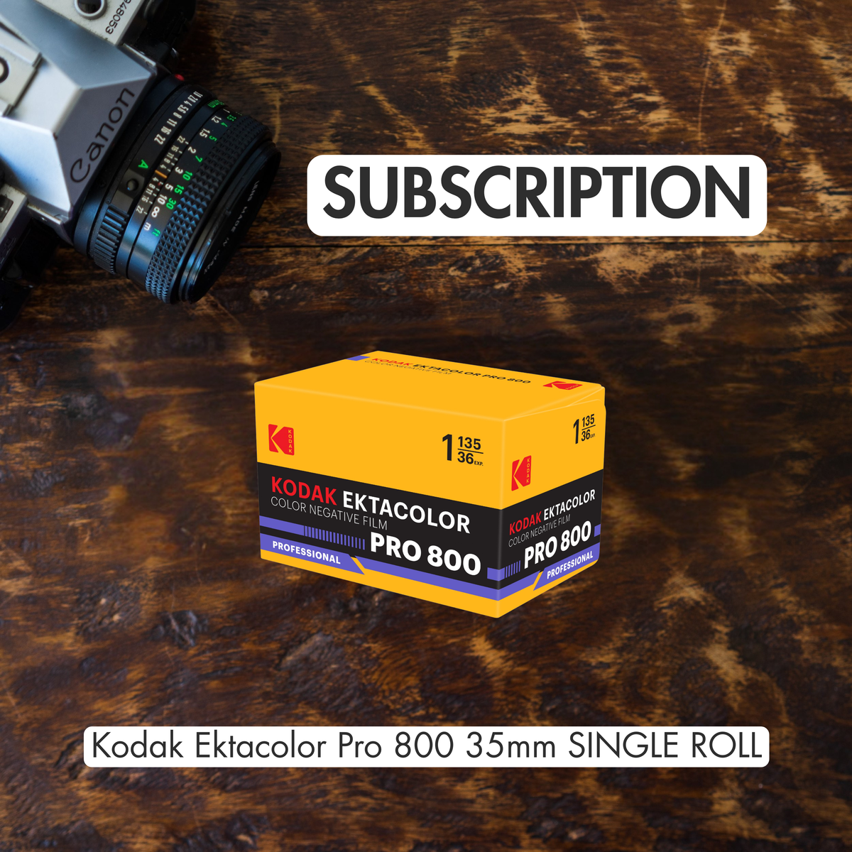 *SUBSCRIPTION*  Kodak Ektacolor Pro 800 Color Negative Film 35mm 36exp roll with $10 Lab Credit Included