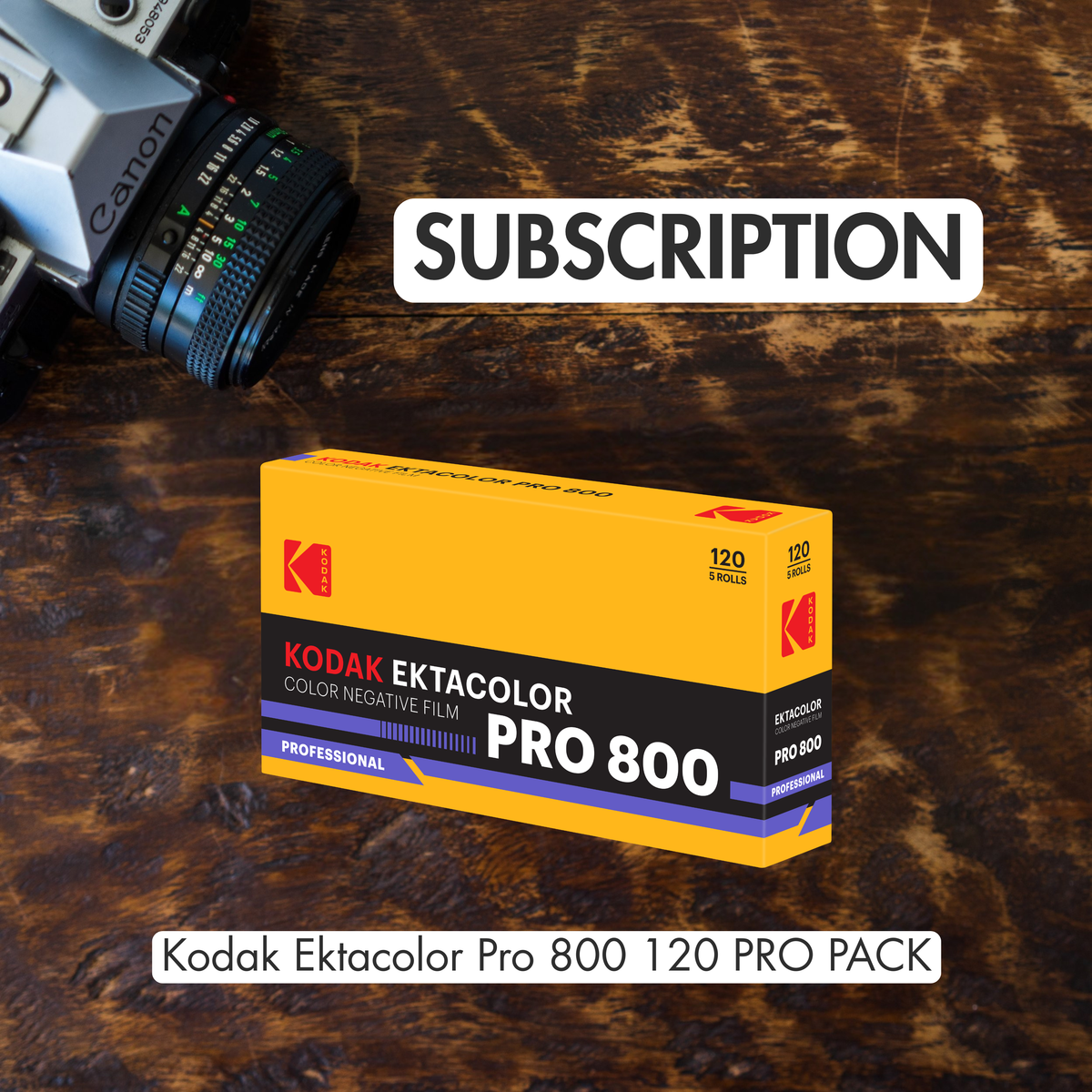 *SUBSCRIPTION*  Kodak Ektacolor Pro 800 Color Negative Film 120 5 pack with $50 Lab Credit Included