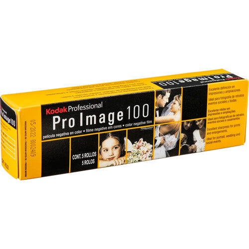 Kodak Pro Image 100 Color Negative Film 35mm 36exp 5 pack with $50 Lab Credit Included